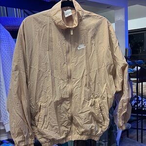 Nike Men's Beige Windbreaker Jacket